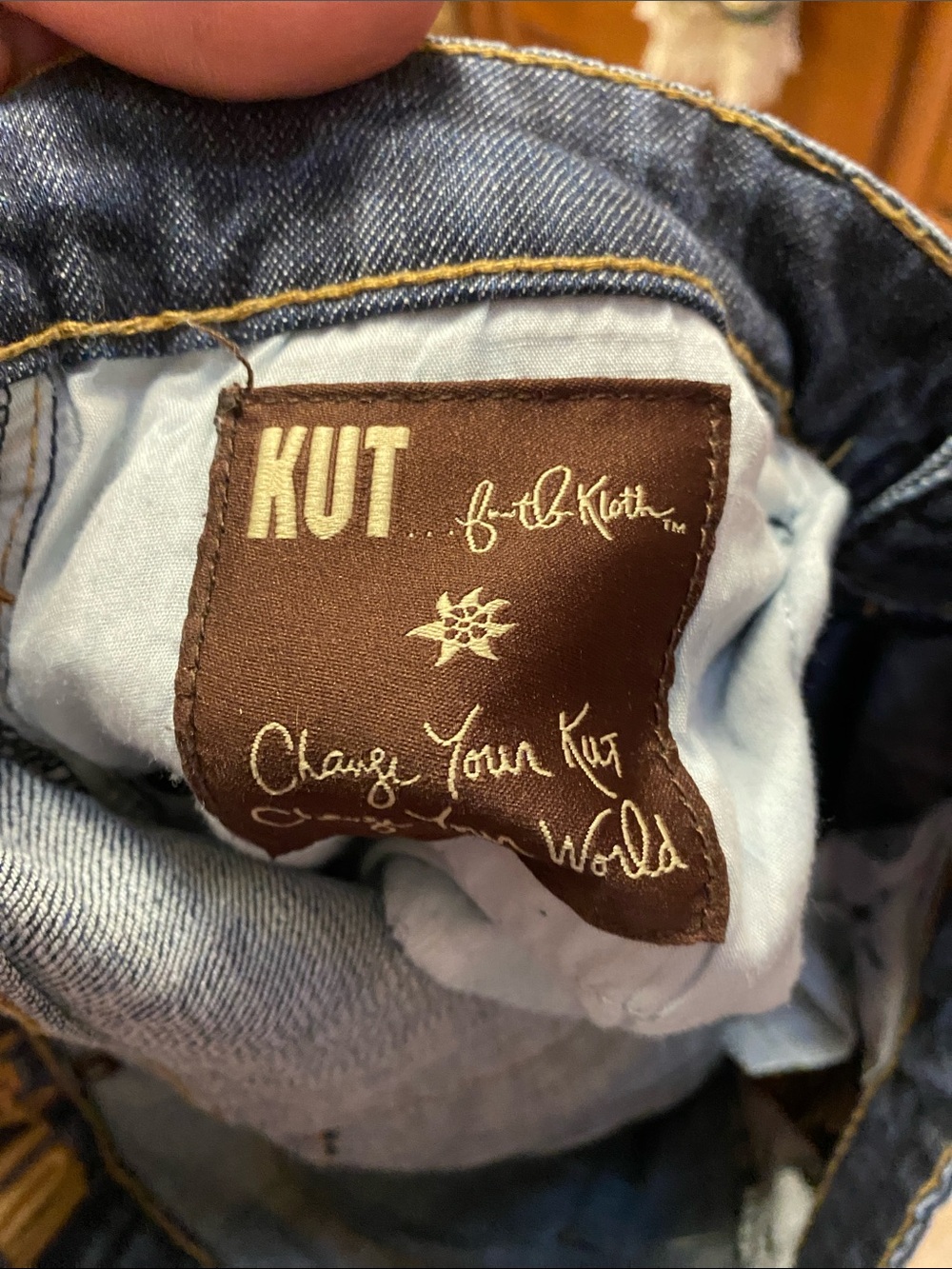 Kut From the Kloth Bootcut Jeans Dark Blue with Whiskering-8 - Picture 14 of 14